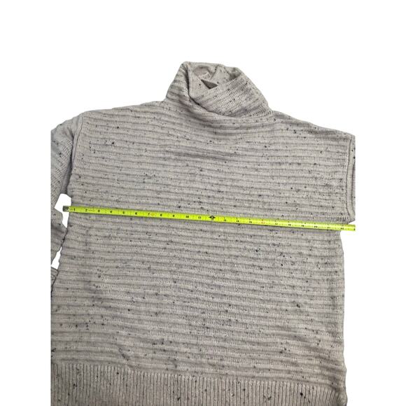 Madewell Speckled Mock Neck Sweater Women’s L Beige Wool Blend Cozy - Picture 6 of 8
